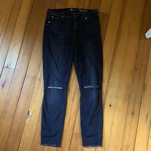 7 For All Mankind high waist skinny jeans